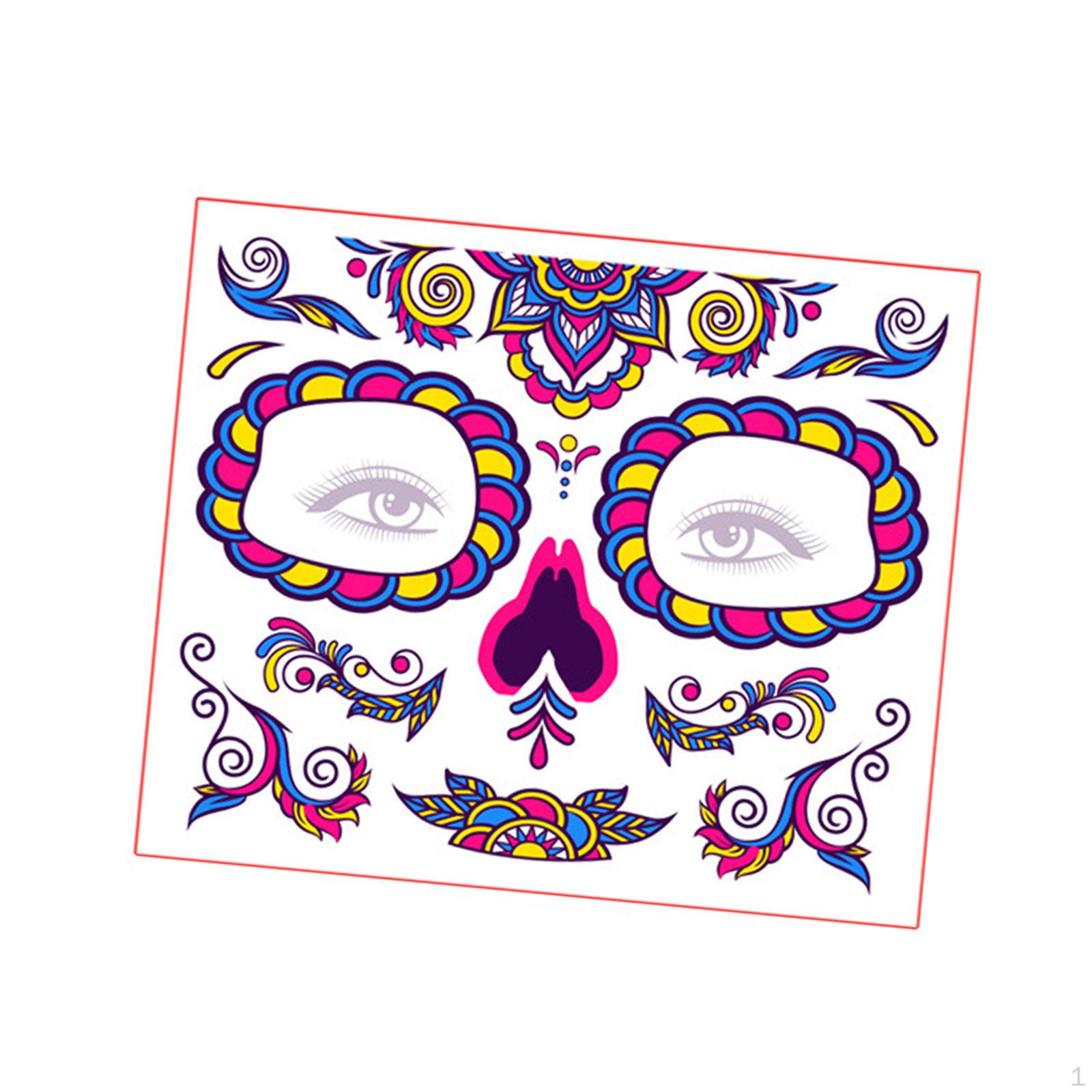 

Наклейка на лицо на Хэллоуин День мертвых для маскарада карнавала косплей костюм