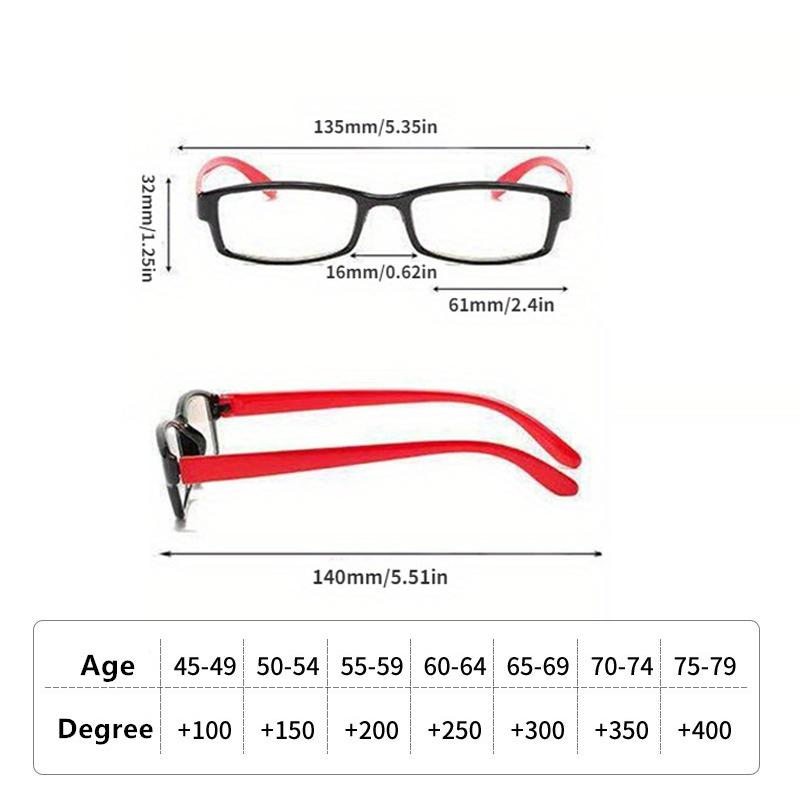 Anti Blue Light Elegant Reading Glasses For Women Fashion Small Frame Rectangular Presbyopic Glasses  +100 To +400