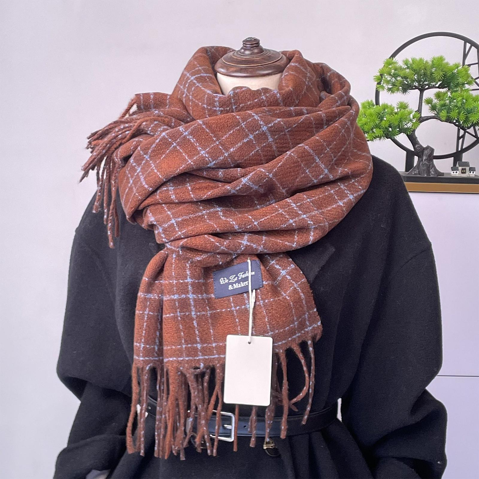 

Couple Scarf, Warm And Versatile Shawl Scarf, Neck Scarf One Size светло-коричневого