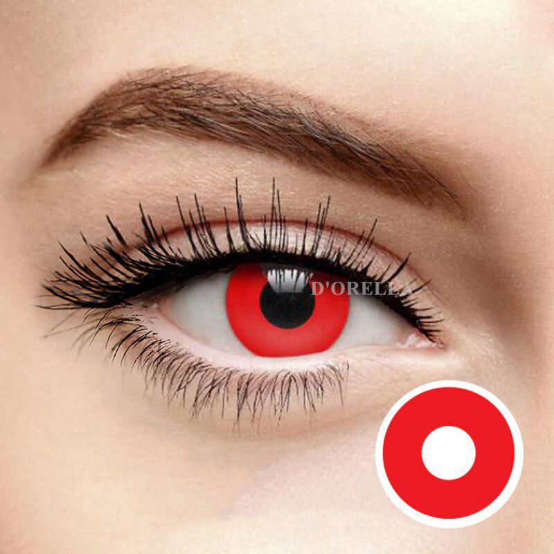 D'ORELLA 1 Paar (2 Stück) PURE Color Cosplay Series Farbige Kontaktlinsen Augenkontakte für Halloween