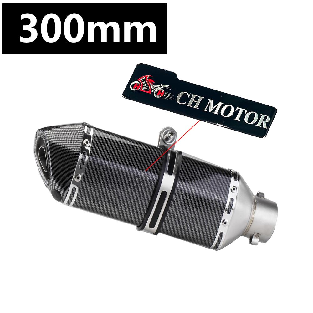 

universal 51MM Small Hexagonal Exhaust Pipe Tail Section Muffler For S1000RR Z400 MT07 R3 CBR650 R1 DB kille can be removed Type E with CH logo