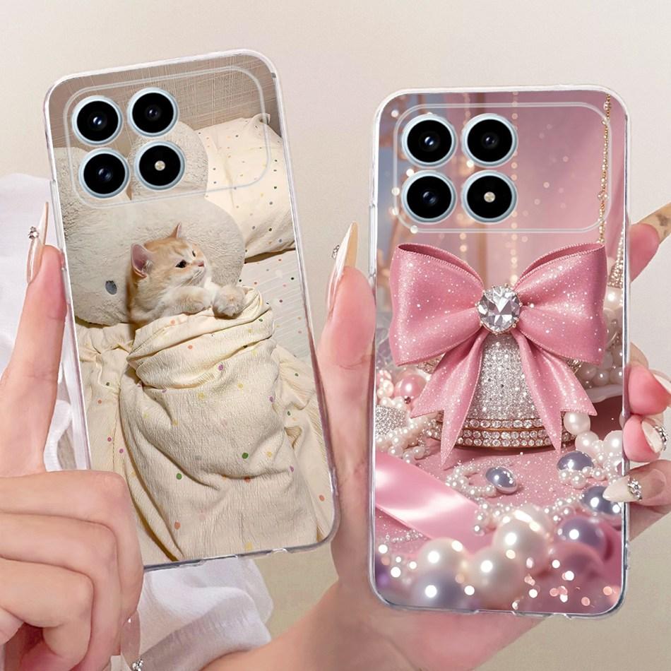 For Xiaomi Poco F8 Pro 2025 Cute Flower Butterfly Cat Painted Case For Poco F8Pro 5G Soft Silicone TPU Phone Cases