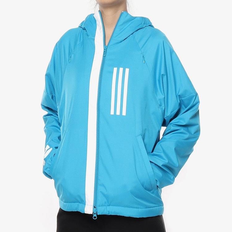 Adidas Hooded Sports Jacket Women Outerwear Blue DZ0035