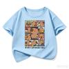 Kawaii Shirt Capybara Graphic Kids Tshirts Summer Short Sleeve Cartoon Animal Boys Girls Clothes Tops Y2K Children