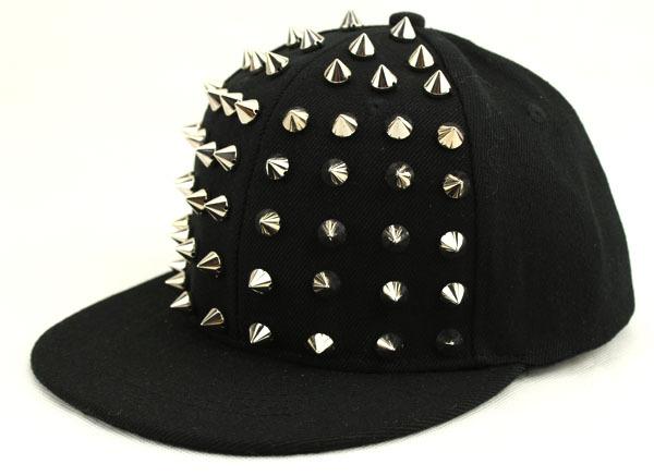 BASEBALL CAPS FOR BOTH Men Women Boys Girls Punk Studded Baseball Hip-Hop Hat Adjustable Snapback Spike Rivet Stud Cap
