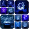 Led Piece One Night Light Kids Bedroom Decor Luffy Roronoa Zoro Lamp Acrylic