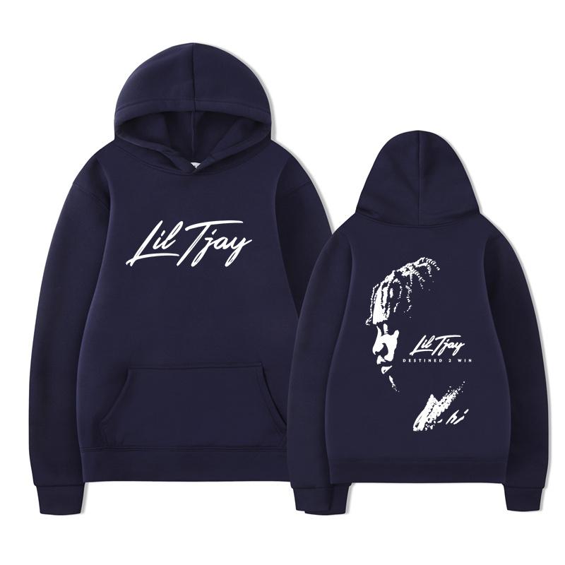 Rapper Lil Tjay Graphic Hoodie Destined 2 Win Music Album Sweatshirts Men's Women Hip Hop Fashion Hooded Harajuku Y2K Streetwear