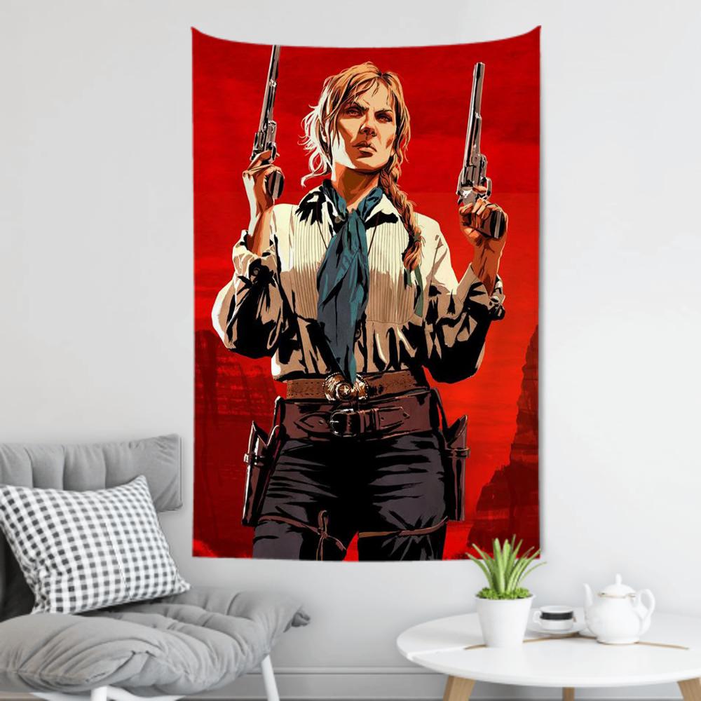 Rdr2 Sadie Adler Arazzo Decorazione Stanza Panno da Parete Sfondo Appeso per Feste Decorazione Stanza Stanza dei Bambini