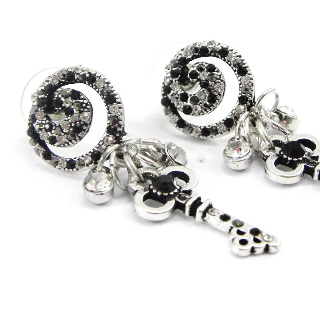 NOA [I2133] - Black 'Emilie' Designer Earrings