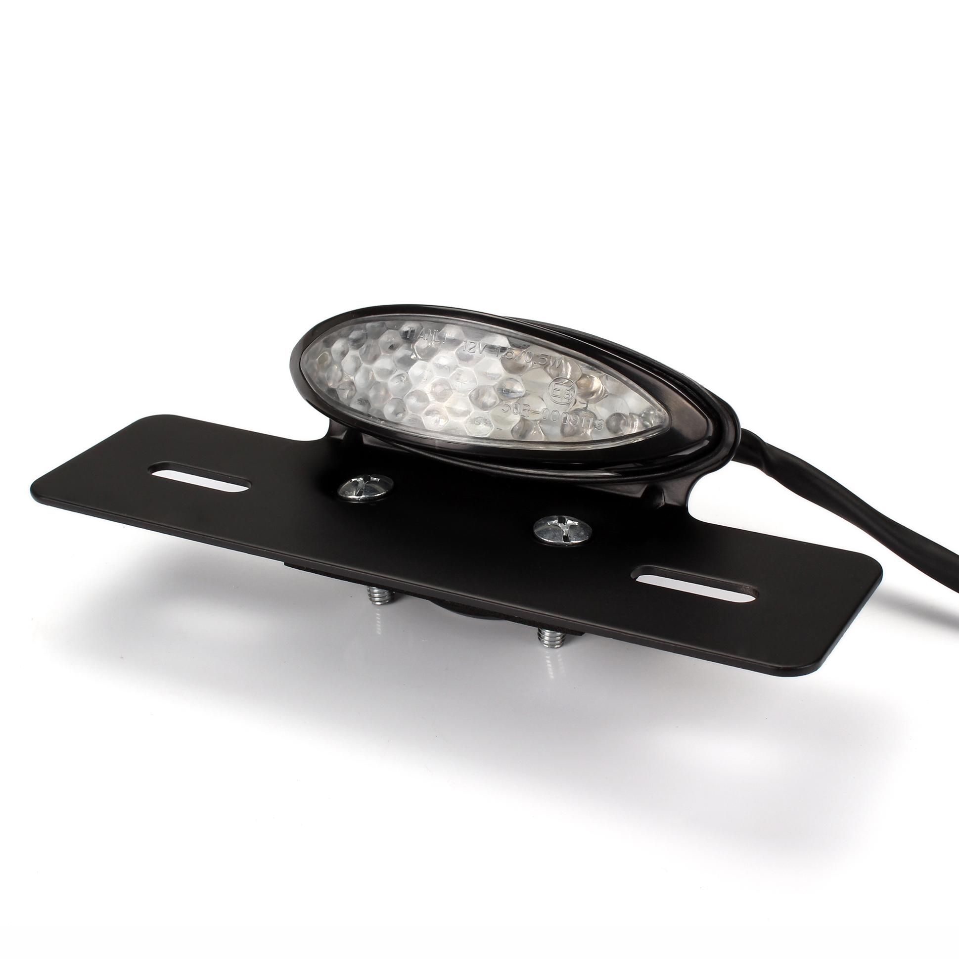 

1 шт., светодиодный кронштейн для номерного знака мотоцикла, задний фонарь, дым для Yamaha TW200 XS650 XS750 XS850, свет мотоцикла