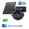 SHIWOJIA 3K 5MP 4G SIM Panel Security PTZ Night Vision PIR Human Detection Surveillance Solar Battery Camera