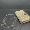[Pre-Owned] Dionysus Tiger Head Buckle Logo Beige Lining GG High-Quality Synthetic Canvas WOC Wallet Crossbody Shoulder Bag - Excellent #15QV6GD