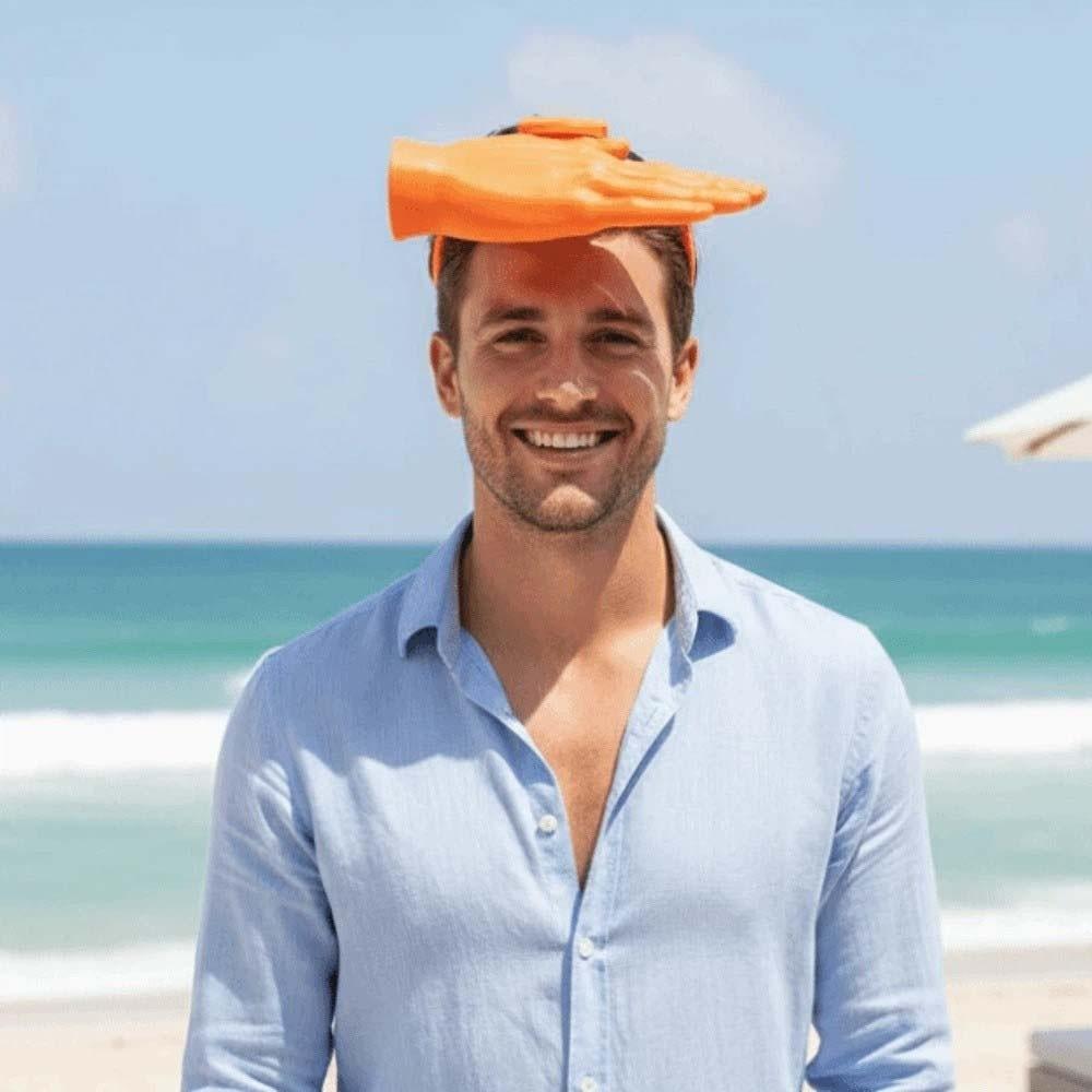 Funny Palm Sun Visor Headband Hair Hoop Sun Protection Quirky Hairband Friends Party