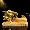 1PCS resin money bag Golden Cicada Buddha ornament Chinese style minimalist car number plate ornament gift high-end gift