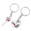 2Pcs/Lot Heart-Shaped Keychain Couple Valentine'S Day Lover Gift Secret Love