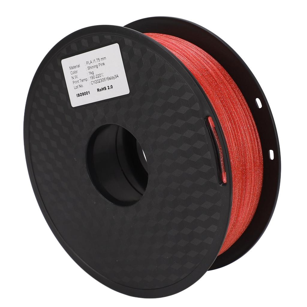 1.75mm 3D Printer Filament Glitter Pink PLA Silk Filament Printing Consumable 30‑70mm/s