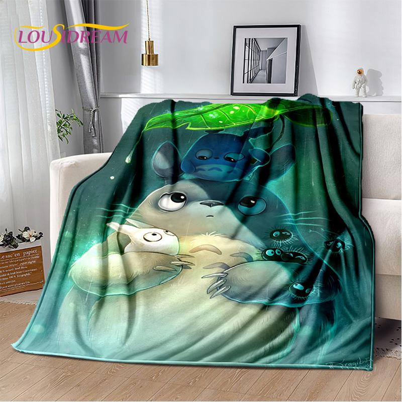 3D Japan Anime T0T0R0 Cartoon Soft Blanket,Soft Throw Blanket for Home Bedroom Bed Sofa Picnic Travel Cover Child Gift