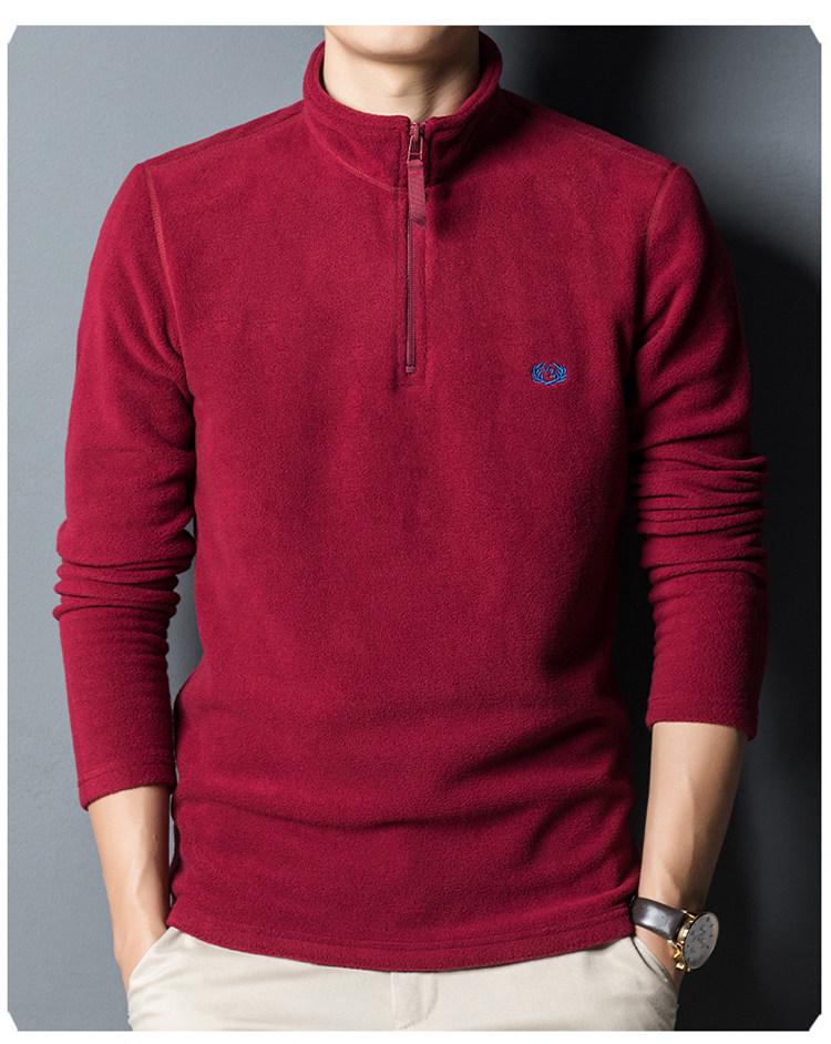 Men's Autumn/Winter Woodpecker Polartec Half-High Collar Zipper Fleece Hoodie