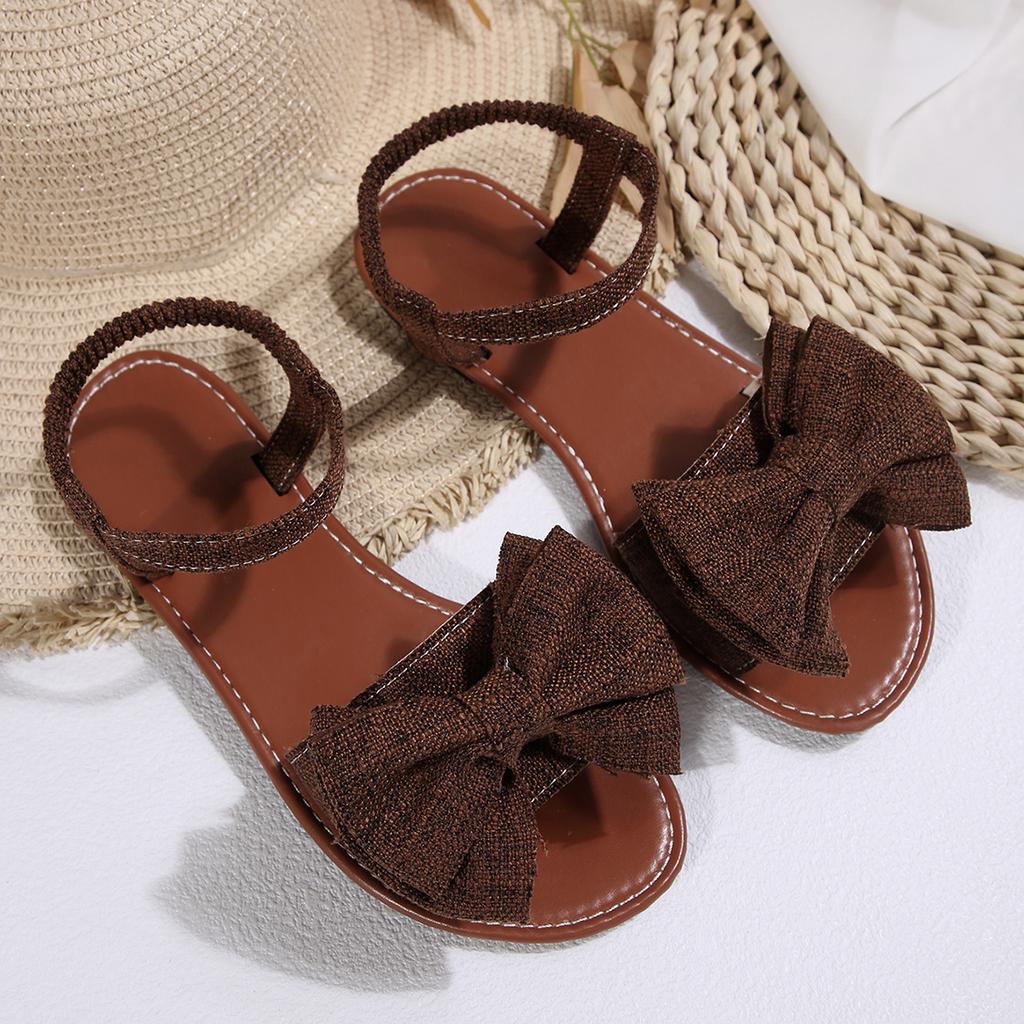 Mode 2025 Neue Sommer Leichte Sandalen Mode Strand Lässige Hausschuhe Outdoor Schleife Flache Schuhe Zuhause Damen Rutschfeste Trend Sandalen