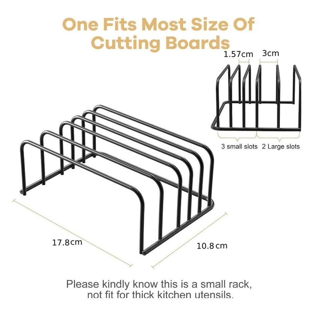 Kitchen Pot Lid Rack Cutting Board Storage Stainless Steel Cover Holder Multifunction