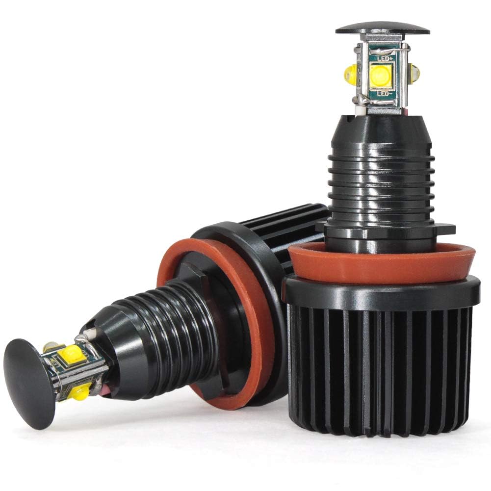 

Светодиодные кольца Biqing H8 Кальмар с ангельскими глазками и светодиодными кольцами, совместимые и оригинальный комплект для замены из 2 ламп, 40 Вт, 6000 К, со встроенным канселлером, глазки ,