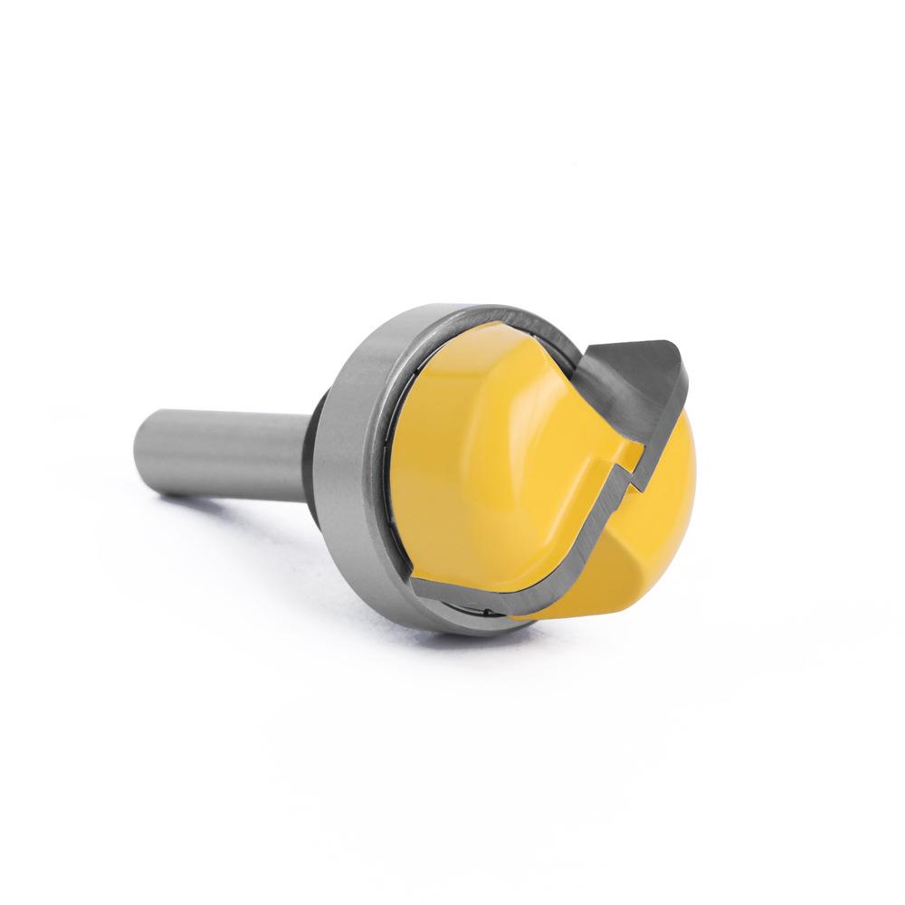 3-Piece Patterned Round Bottom Bakelite Router Bit Set for Woodworking Engraving and Keyhole Cutting