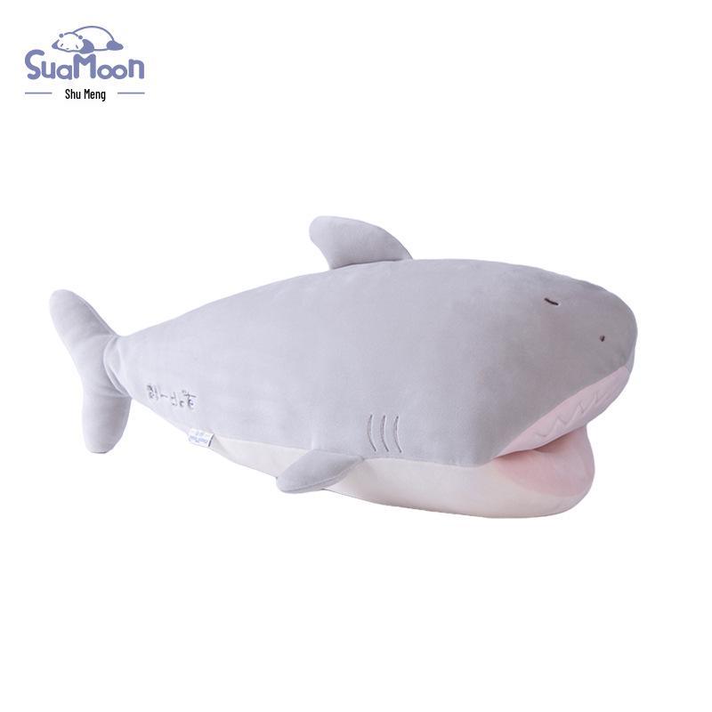 Shu Meng Shark Plush Doll: Sleep Companion and Bedtime Hug for Girlfriend Gray 50cm*28cm*19cm 547g