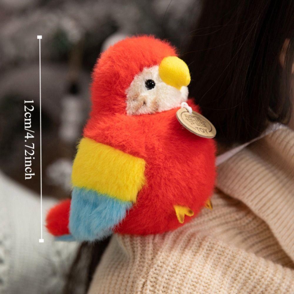 Plush Animal Parrot Plush Pendant Simulation Standing Shoulder Animals  Birthday Gifts