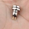 Momentary Push Button Switch Waterproof Silver Dot 8mm Mini Round DC36V/2A Self Reset for Power Doorbell