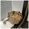 Korean Style Drawstring Bucket Bag Purse Small Crossbody Bag Fashionable Nylon Shoulder Bag  Women