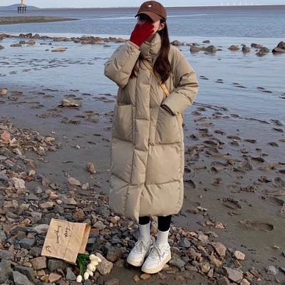 Long Sleeve Puffer Cotton Jacket Women Winter New Korean Style Loose Fit Stand Collar Plus Size Warm Cotton Jacket
