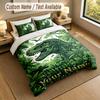 Dinosaur Theme Personalized 3Pcs Bedding Set Custom Text & Name 1 Sheet 2 Pillowcases Household Bedding 1pc