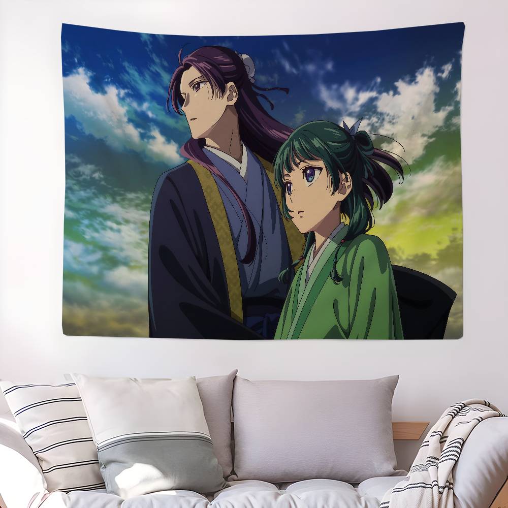 Anime The Apothecary Diaries Tapestry Art Printing Japanese Wall Tapestry Anime Wall Hanging Home Decor