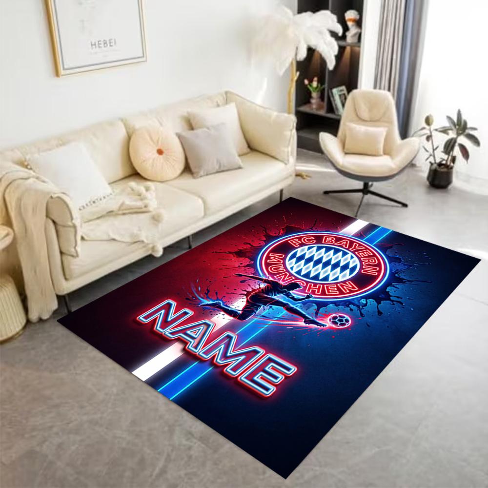 Bayern Munich Fan Artwork Carpet Suitable for Game Room Entryway Kitchen Outdoor Anti-slip Rug Decorate Offices Wedding Party Gift