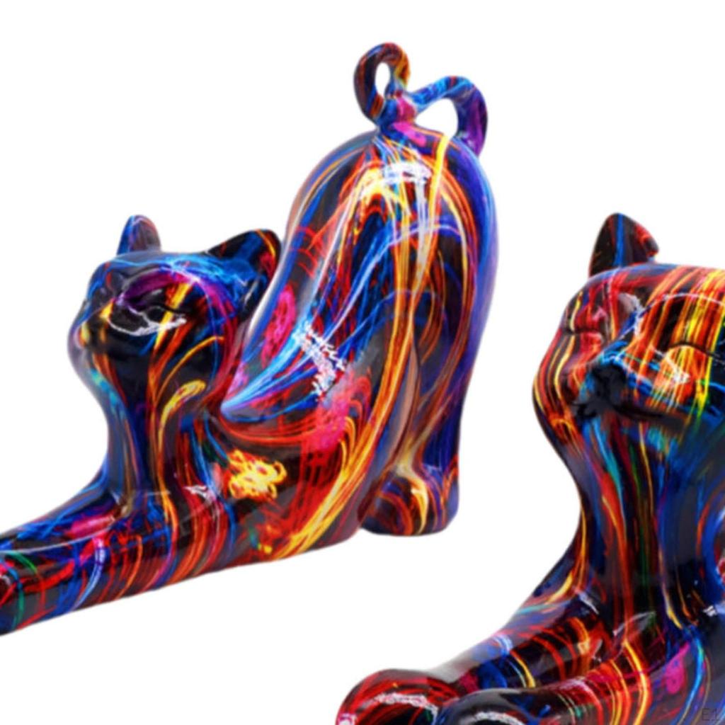 Katze Statue Figurine Tier Kunst Geschenke Ornament Skulptur für Kaffee Tisch Zu Hause