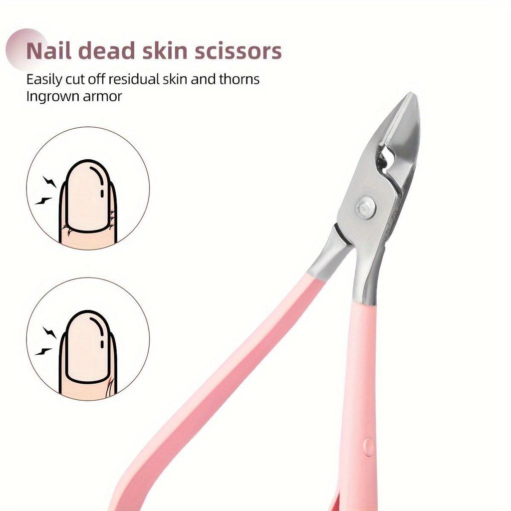 7/10/12/16 Pieces Nail Clipper Set New Woven Bag Pink Nail Clippers Nail Clipper Tools
