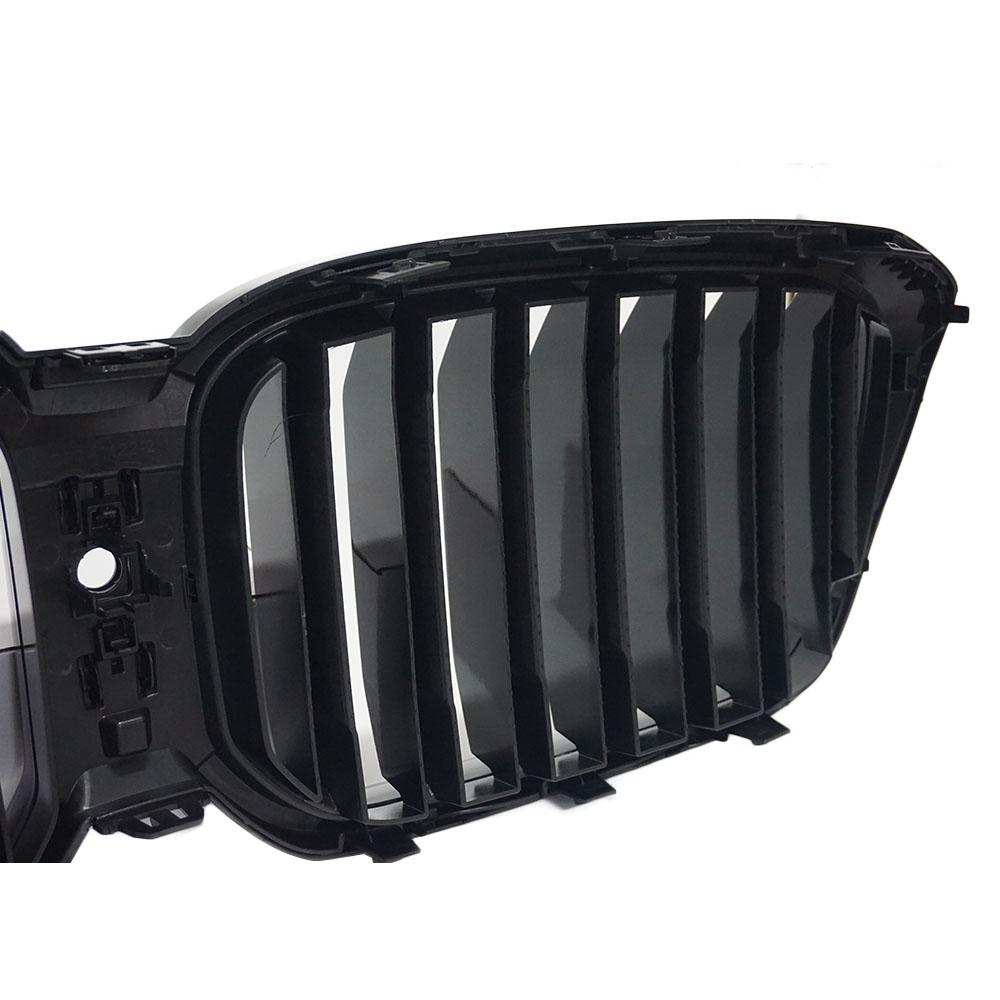 Single Line ABS Front Hood Kidney Grill Gloss Black Racing Grills For BMW X3 X4 G01 G02 LCI 2022+ Car Styling Replacement