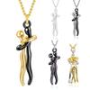 Couple Necklace Hugging Figure Statue Love Durable His-and-hers Necklace for Gift
