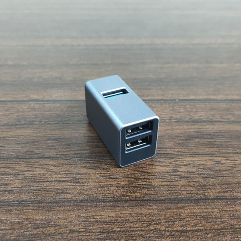Compactly 3 In 1 USB3.0 Adapter Plugs and Play USB3.0 Hubs 3Port USB Expander Metal Construction MultiDevice Connectivity