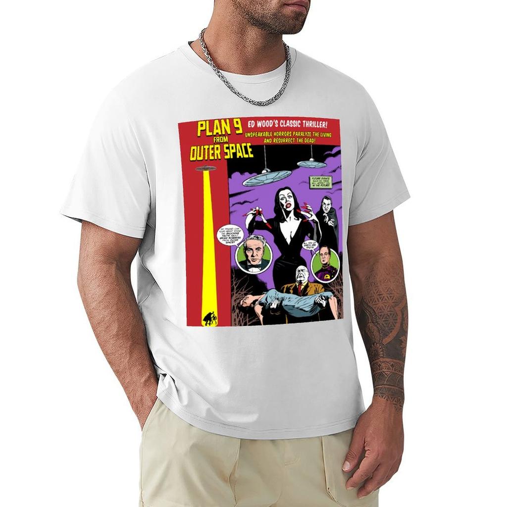 Plan 9 From Outer Space TShirt Plain Oversize Tshirts Man Quickdrying Louboutins Tshirts for Men