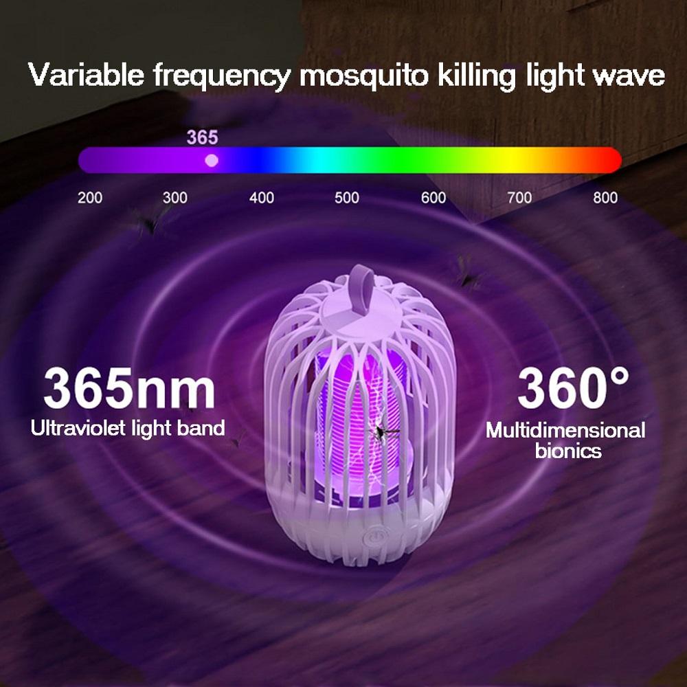 Electric Shock Mosquito Killer Lamp USB Rechargeable Repellent UV Light Anti Mosquito Insect Trap Outdoor Camping Mosquito Light