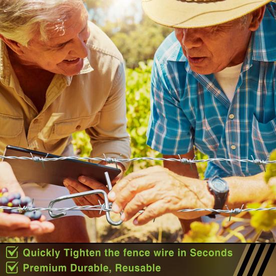 

10/20 шт. натяжитель проволоки для забора с гаечным ключом, сверхпрочная сталь, многофункциональная быстрая затяжка, рука