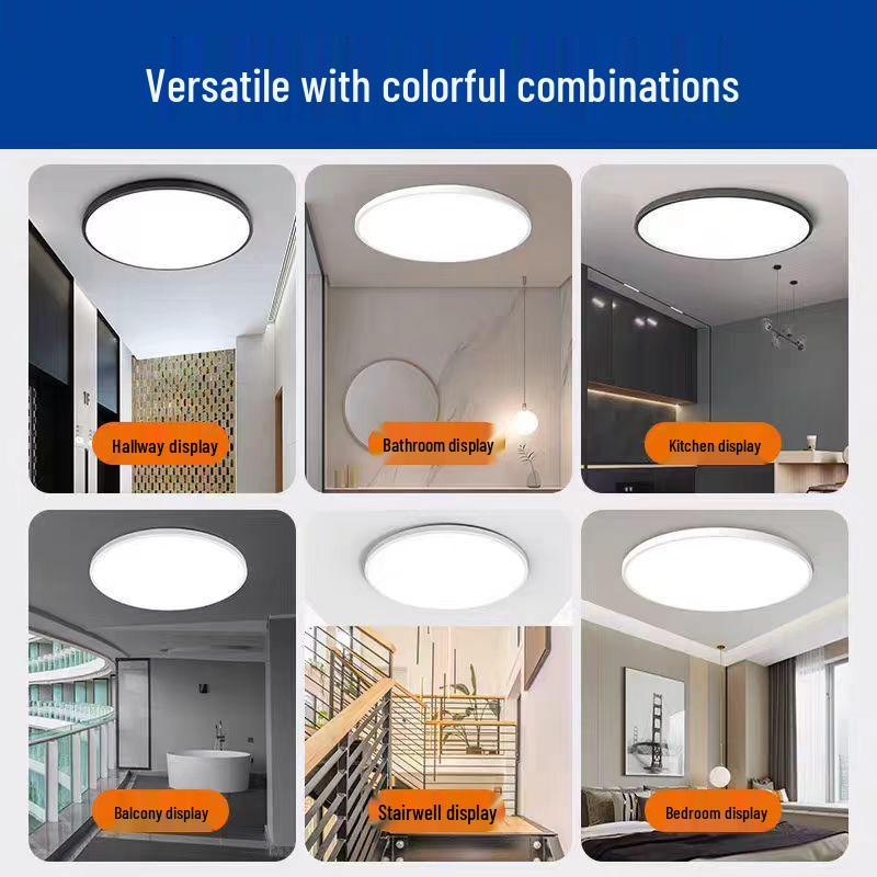 Ultra-Thin Waterproof LED Ceiling Light: 110v/24v/36v/12v for Ships, Bedrooms & Construction Sites