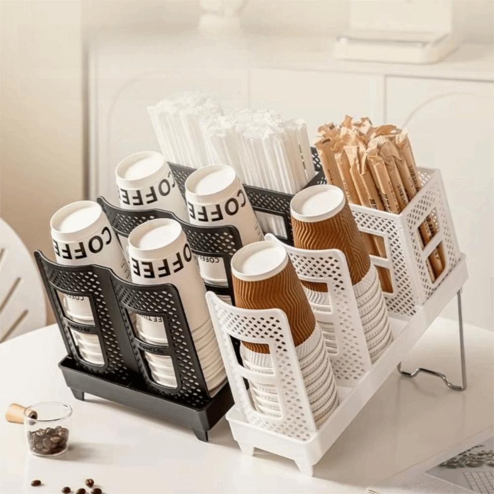 Multifunctional Disposable Cup Holder Single/Double Row Water Cup Organizer Countertop Organizer