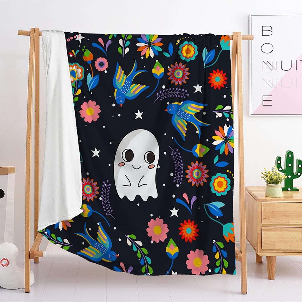 Flannel Halloween Blanket Bedroom Living Room Blanket All Seasons