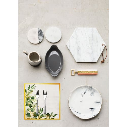 Zelten Colored Paper Party Napkins, 20 Count, Shabby Chic, for Weddings, Tea Parties, Decoupage, Green Leaves