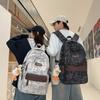 Schoolbag new junior high school schoolbag women's printed backpack large capacity leisure light travel backpack schoolbag couple
