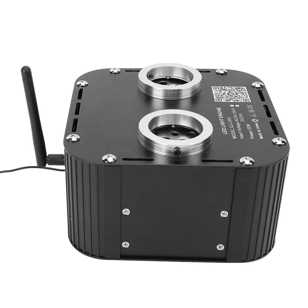 Car Home APP Fiber Optic Lights Kit 50W RGBW Dual Port Dual Color Twinkle Fiber Optic Lights Sound Activated Remote