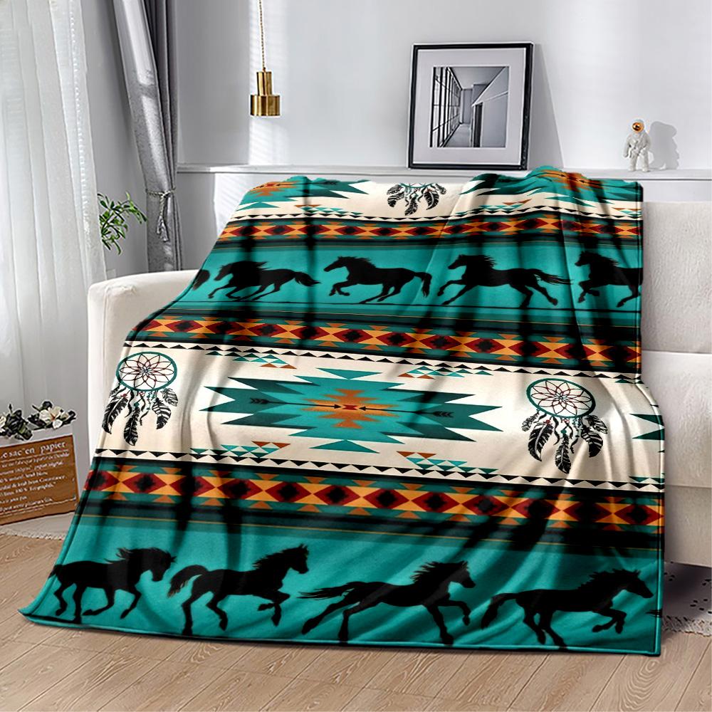 Horse Blanket Durable Comfort Great for Livingroom Couch Picnics for All Occasions Playful Design Suitable for Gifting Relatives and Friends