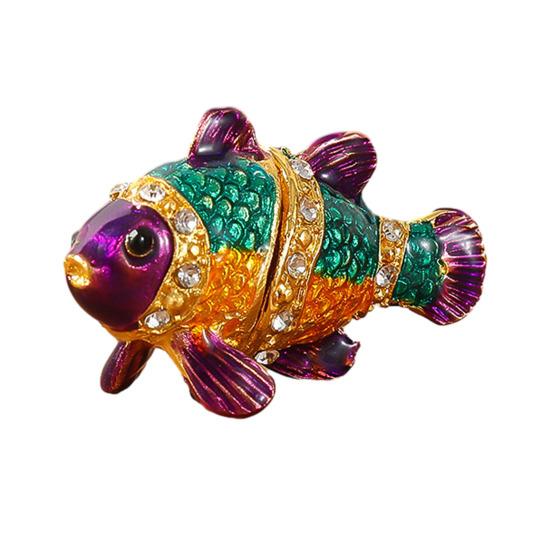 Mini Jewelry Storage Box Durable Metal Construction Pendant Organizer Decorative Desktop Jewelry Box Handicraft Storage